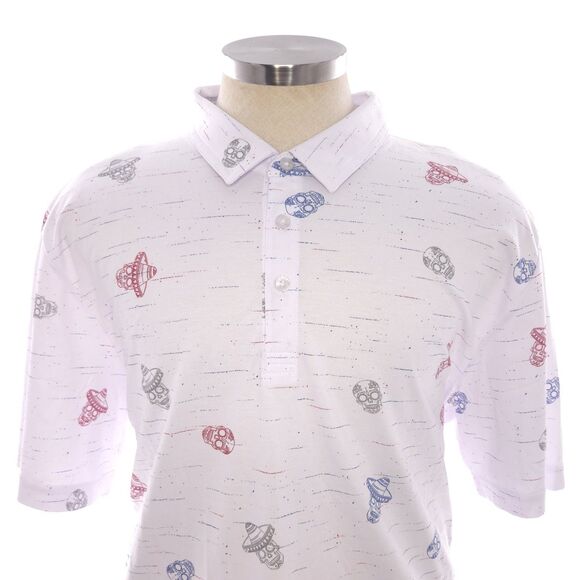 Travis Mathew Mexicali No Logo Skuls Short Sleeve Polo Shirt Mens 3XL - Picture 4 of 12
